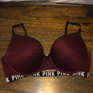 PINK Maroon Bra